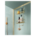 Závesná oceľová kúpeľňová polička v zlatej farbe Onda – Metaltex