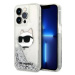 Kryt Karl Lagerfeld iPhone 14 Pro Max 6,7" silver hardcase Glitter Choupette Head (KLHCP14XLNCHC