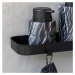 Čierna nástenná oceľová kúpeľňová polička Carry – Mette Ditmer Denmark