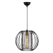 Závesné svietidlo v čiernej a bronzovej farbe s kovovým tienidlom ø 33 cm Fellini – Opviq lights