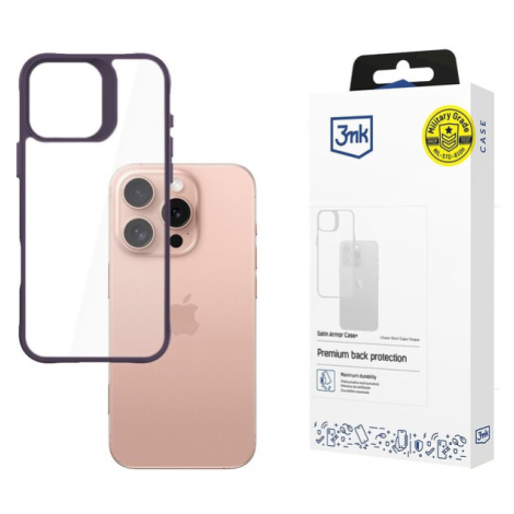 3mk ochranný kryt Satin Armor Case+ pre Apple iPhone 16 Pro Max modrá
