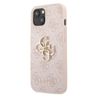 Plastové puzdro Guess na Apple iPhone 13 GUHCP13M4GMGPI PU 4G Metal Logo ružové