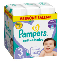 PAMPERS Active Baby S3 6-10kg, 208 ks