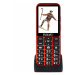 EVOLVEO EasyPhone LT, mobilný telefón pre seniorov s nabíjacím stojanom, červená
