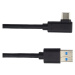 PremiumCord Kábel USB typ C/M zahnutý konektor 90 ° - USB 3.0 A/M, 50cm