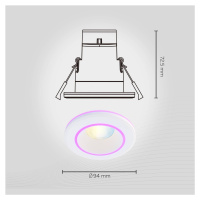 Calex Smart Halo vstavané downlight CCT RGB biela