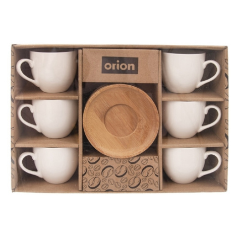 ORION Porcelánový hrnček + podšálka Whiteline 0,125 l 6 ks