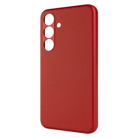 Kožený zadný kryt FIXED MagLeather s podporou MagSafe pre Samsung Galaxy S25+, červený