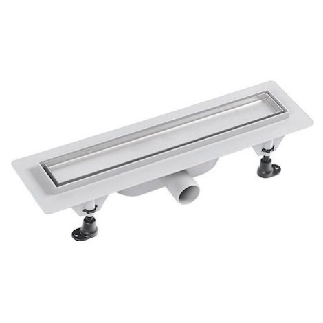 Sprchový žľab Polysan 40 cm polypropylén šedá lesk pro vložení dlažby 72836