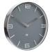 Dizajnové nástenné hodiny Future Time FT3010GY Flat grey 30cm