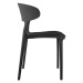 Čierne plastové jedálenské stoličky v súprave 4 ks Fain – Leitmotiv