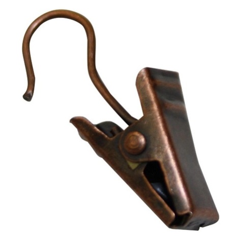 Gardinia Háčik s klipom kovový bronzový, 10 ks