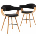 Jedálenská stolička 2 ks ohýbané drevo / umelá koža Dekorhome Čierna / hnedá,Jedálenská stolička