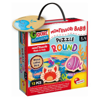 Montessori drevené puzzle kruh