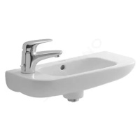 DURAVIT - D-Code Umývadielko, 500x220 mm, s prepadom, s otvorom na batériu vľavo, biela 07065000