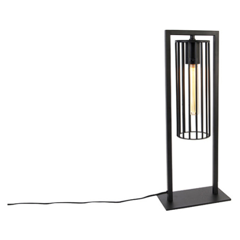 Moderná stolová lampa čierna - Balenco Wazo QAZQA
