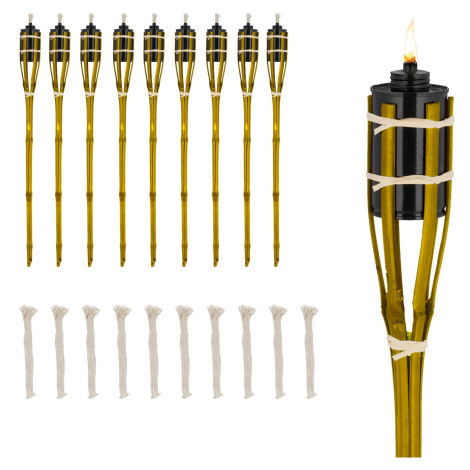 Sada 10 ks bambusových fakli 70cm RD45129, žltá