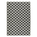 Kusový koberec Twin-Wendeteppiche 103124 schwarz creme – na ven i na doma - 80x150 cm NORTHRUGS 