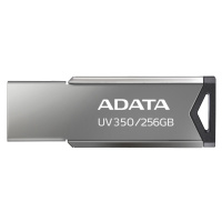 ADATA Flash Disk 256GB UV350, USB 3.2 Dash Drive, tmavo strieborná textúra kov