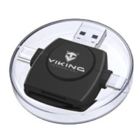 VIKING ČÍTAČKA PAMÄŤOVÝCH KARIET V4 USB3.0 4V1 čierna