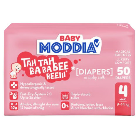 MODDIA BABY Jednorazové plienky 4 Maxi (9–14 kg), 50 ks