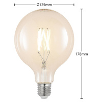 LED žiarovka E27 6W 2700K G125 globe filament číra