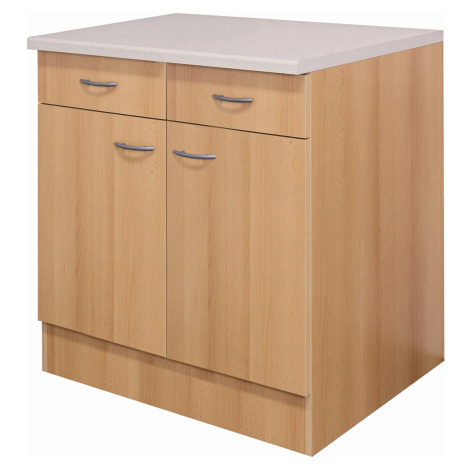 Flex-Well Kuchynská skrinka Nano spodná, zásuvky + dvierka, 80 x 85 x 57,1 cm