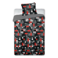 Obliečky bavlnené, Lego červeno-šedé