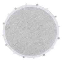 Ručne tkaný kusový koberec Bubbly Light Grey Rozmery koberca: 120x120 kruh