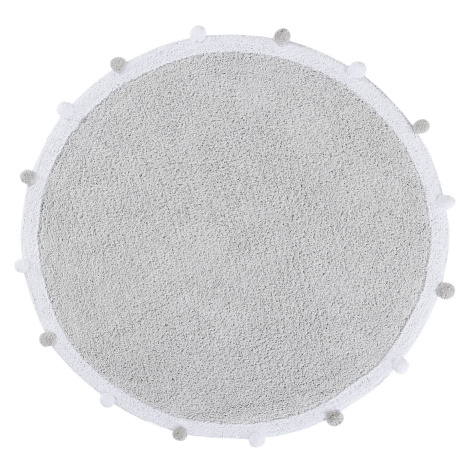 Ručne tkaný kusový koberec Bubbly Light Grey Rozmery koberca: 120x120 kruh