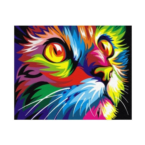 mamido Maľovanie podľa čísel Dúhová mačka 40x50 cm