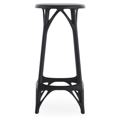 Barová stolička A.I. STOOL LIGHT, v. 65 cm, čierna - Kartell
