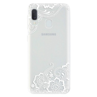 Odolné silikónové puzdro iSaprio - White Lace 02 - Samsung Galaxy A20e