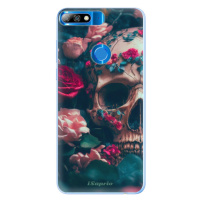Silikónové puzdro iSaprio - Skull in Roses - Huawei Y7 Prime 2018