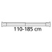 Biela teleskopická tyč na sprchový záves Wenko, ø 2 cm; dĺžka 110 - 185 cm