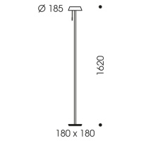 OLIGO Glance stojaca LED lampa červená matná