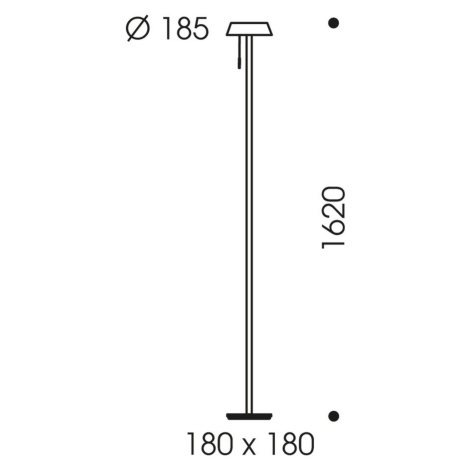 OLIGO Glance stojaca LED lampa červená matná