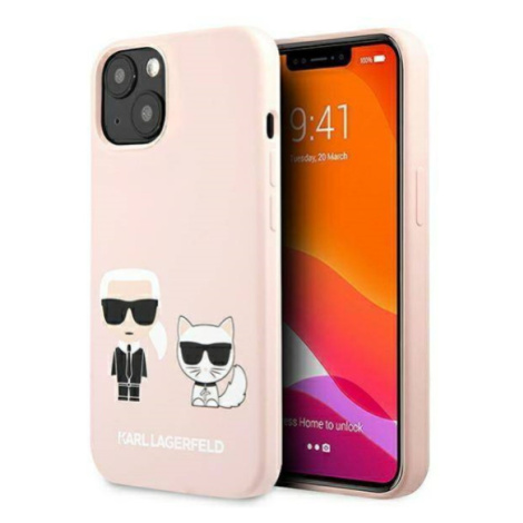 Plastové puzdro Karl Lagerfeld na Apple IPhone 13 Pro KLHMP13LSSKCI Silicone Karl & Choupette Ma