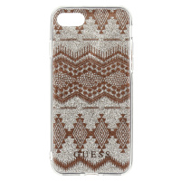GUHCP7TGTA Guess Ethnic Chic Tribal 3D TPU Pouzdro Taupe pro iPhone 7/8