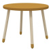 Sada Drevený stôl a 2 stoličky Flexa horčicová farba