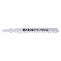 EXTOL PREMIUM plátky do přímočaré pily s SK zuby 3ks 100x1,5mm