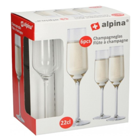 Poháre na šampanské Alpina 871125286428, 6x220ml ALPINA Outdoor