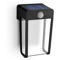 Philips Shroud solární vonkajšie nástenné LED svietidlo so senzorom 2,3 W 2700K, čierna