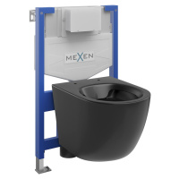MEXEN/S - WC predstenová inštalačná sada Fenix XS-F s misou WC Lena, čierna mat 6803322XX85