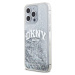 DKNY Liquid Glitter Arch Logo Zadný Kryt pre iPhone 15 Pro Max Transparent