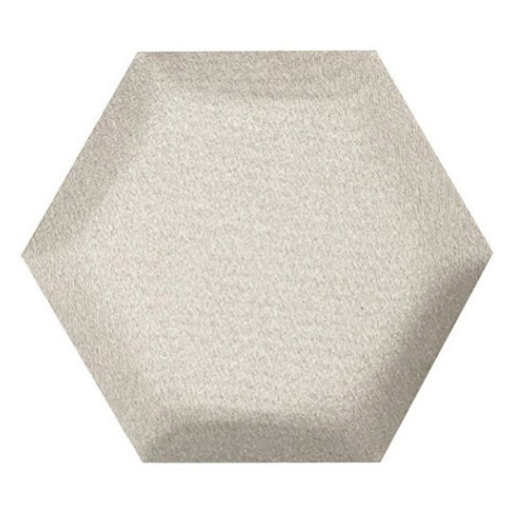 Čalouněný akustický panel nástěnný Luna 33 cream hexagon - Hexagon 6x15 cm