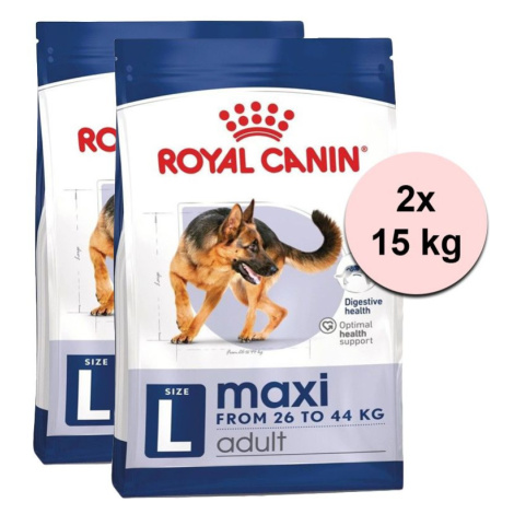 ROYAL CANIN Maxi Adult granule pre dospelých psov veľkých plemien 2 x 15 kg
