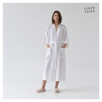 Biely ľanový župan veľkosť L/XL Summer - Linen Tales