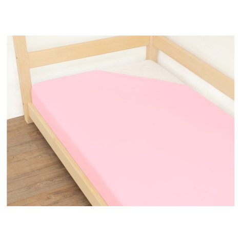 Benlemi Ružové jednolôžkové prestieradlo JERSEY EXCLUSIVE z bavlny 160 g/m2 140x190 cm