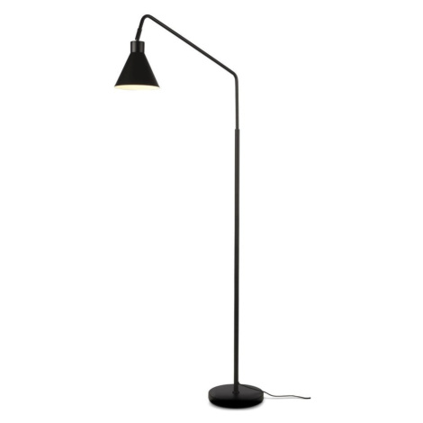 Čierna stojacia lampa s kovovým tienidlom (výška 153 cm) Lyon – it&#39;s about RoMi